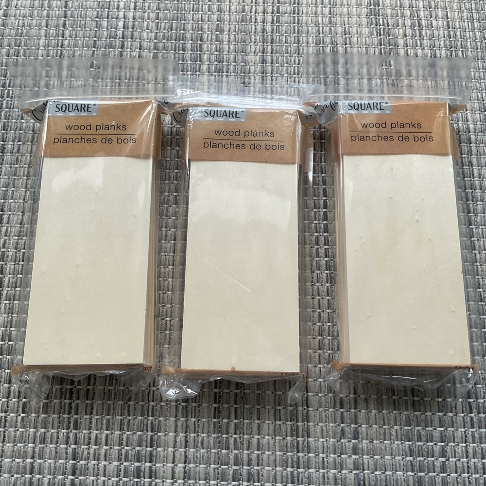 Lot Of 3- 6 Pack Wood Board Sheet for Painting, Engraving DIY Crafts, 7.1x2.8 In
